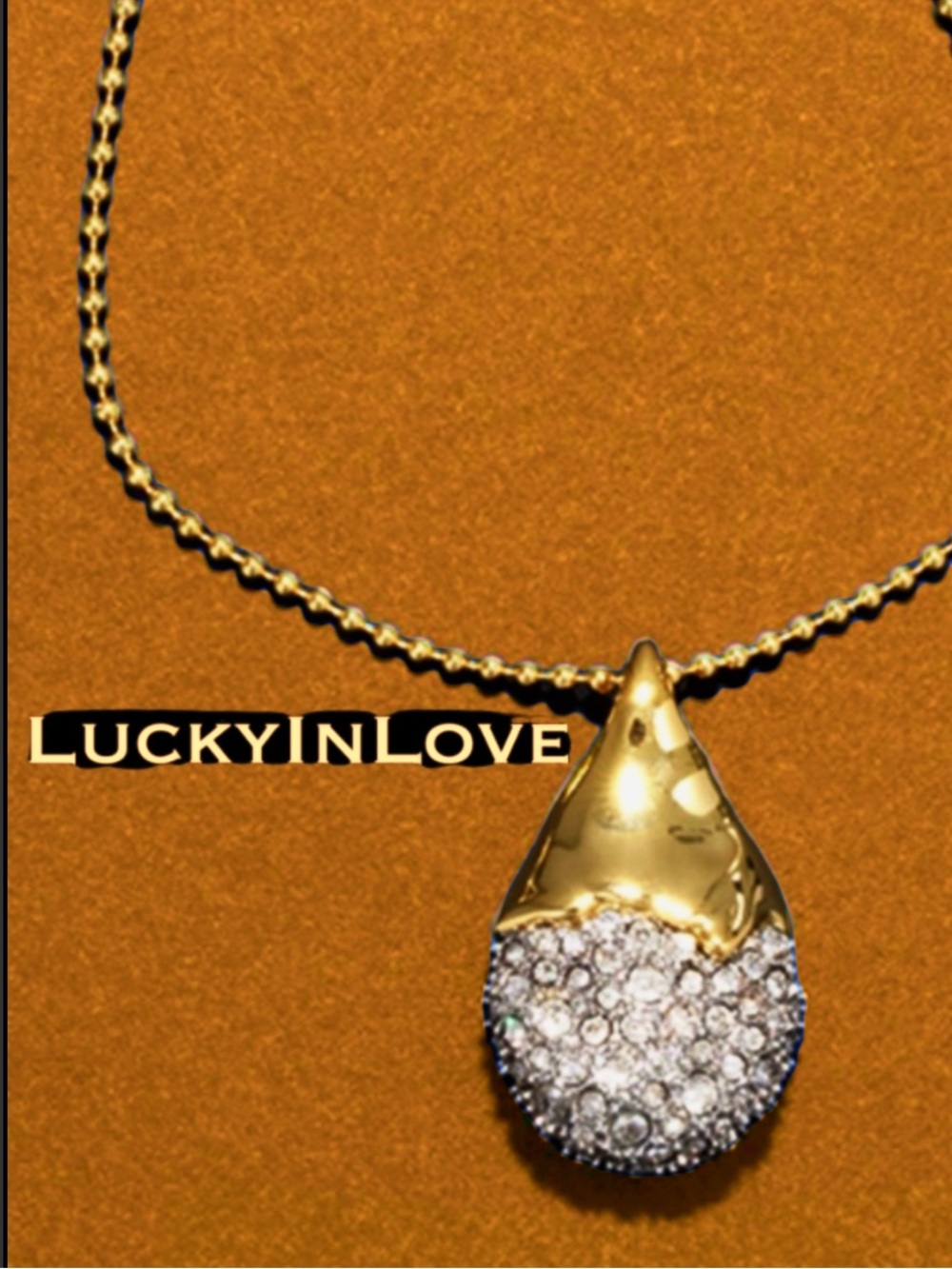 ALEXIS BITTAR • Solanales Gold Crystal Ball Chain Pavé Teardrop Necklace